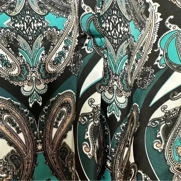 Brody Myles Blouse Collared Buttons Green/Blue/White Patterned Size Small - Picture 3 of 16